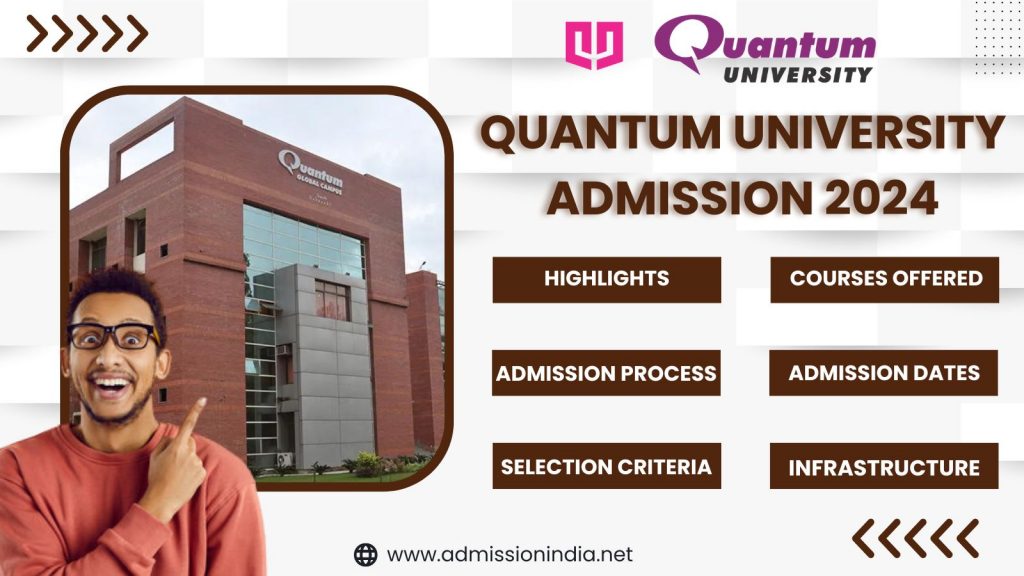Quantum University Admission 2024: Courses Offered, Admission Dates, Admission Process, Selection Criteria, Infrastructure